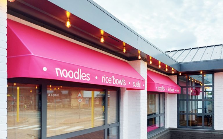 Itsu choose Deans for their new look canopies - Deans Blinds