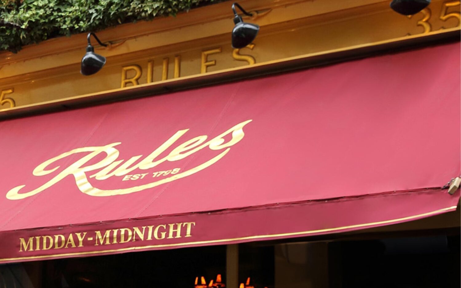 Rules Restaurant Traditional Victorian Awnings by Deans Blinds