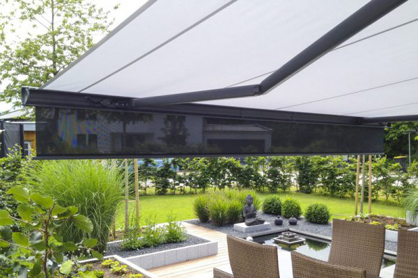 Markilux 6000 residential retractable awning showing an example of terrace coverings